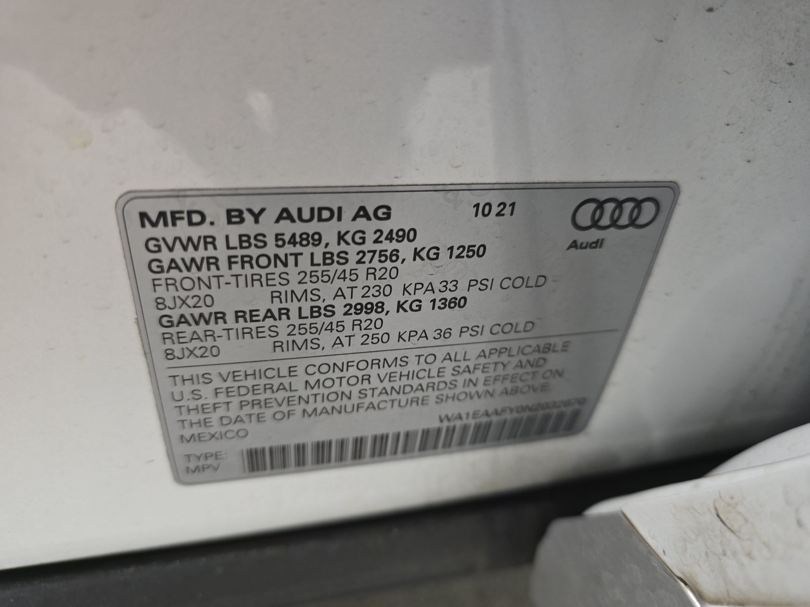 2022 Audi Q5 S line Premium Plus AWD