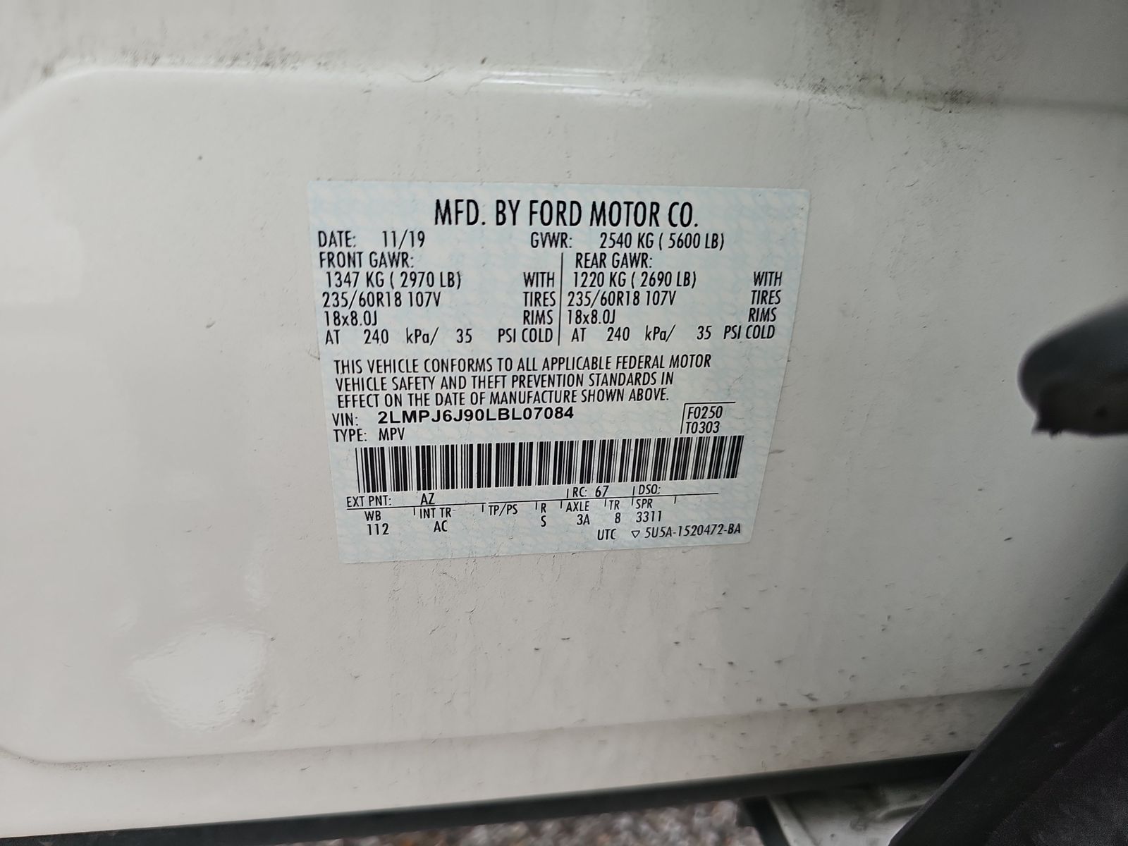 2020 Lincoln Nautilus Standard FWD