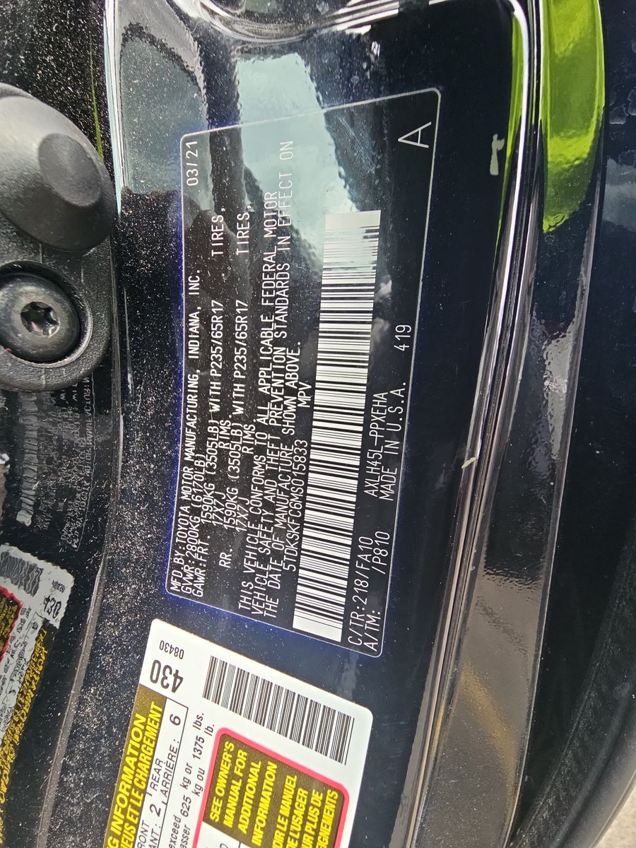 2021 Toyota Sienna LE AWD