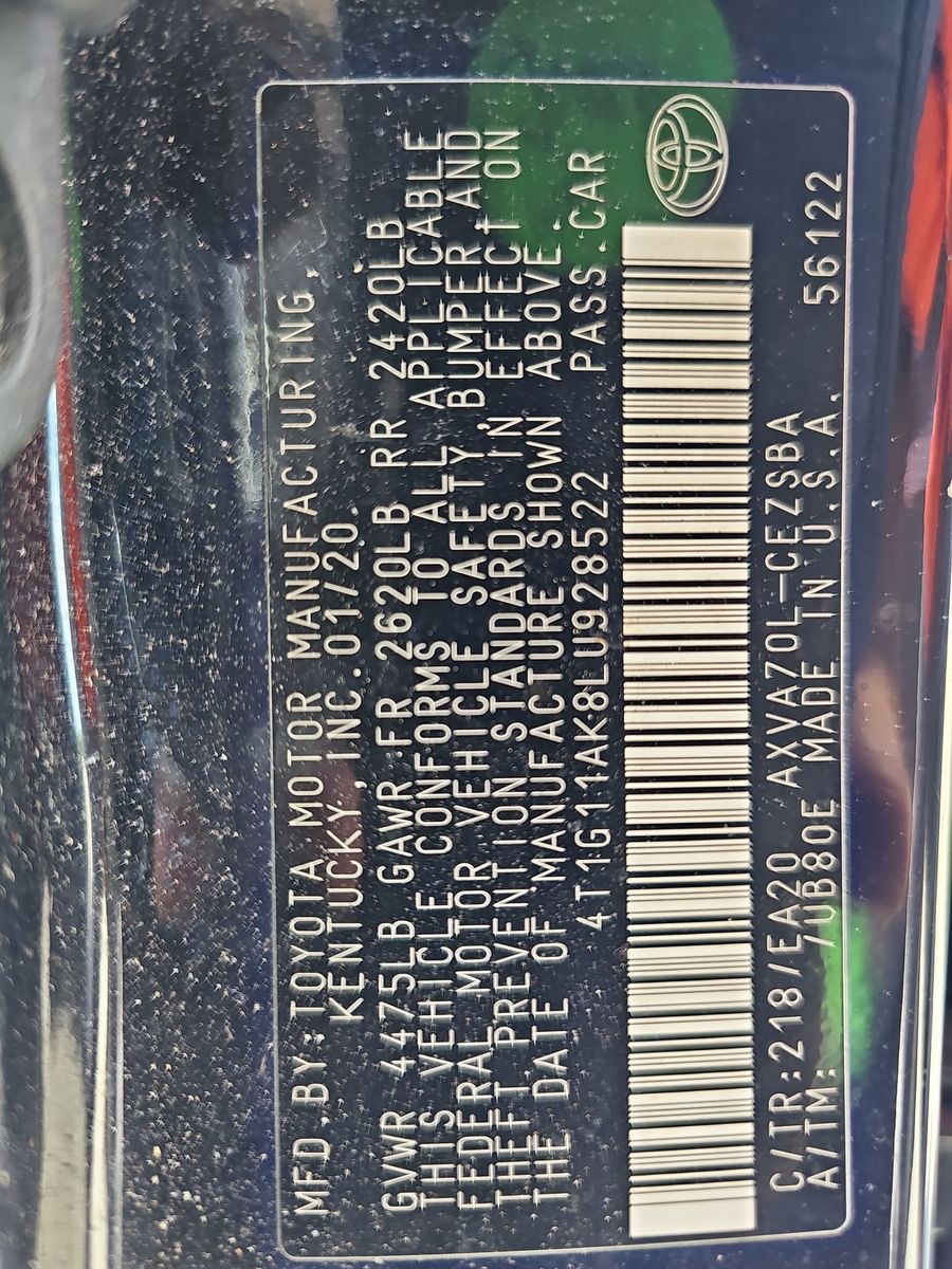 2020 Toyota Camry SE FWD