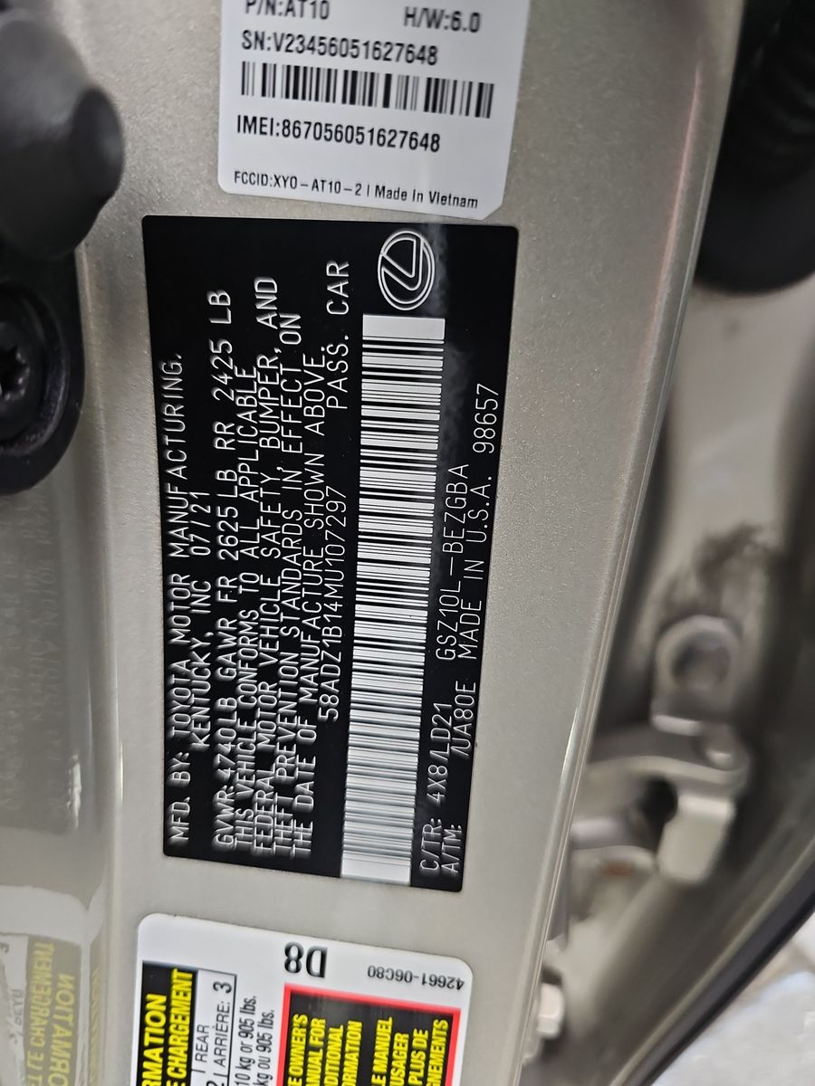 2021 Lexus ES ES 350 FWD