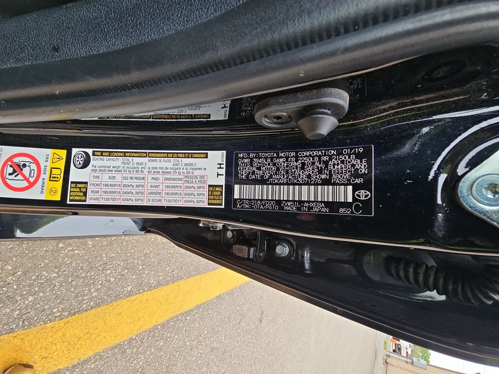 2019 Toyota Prius LE FWD