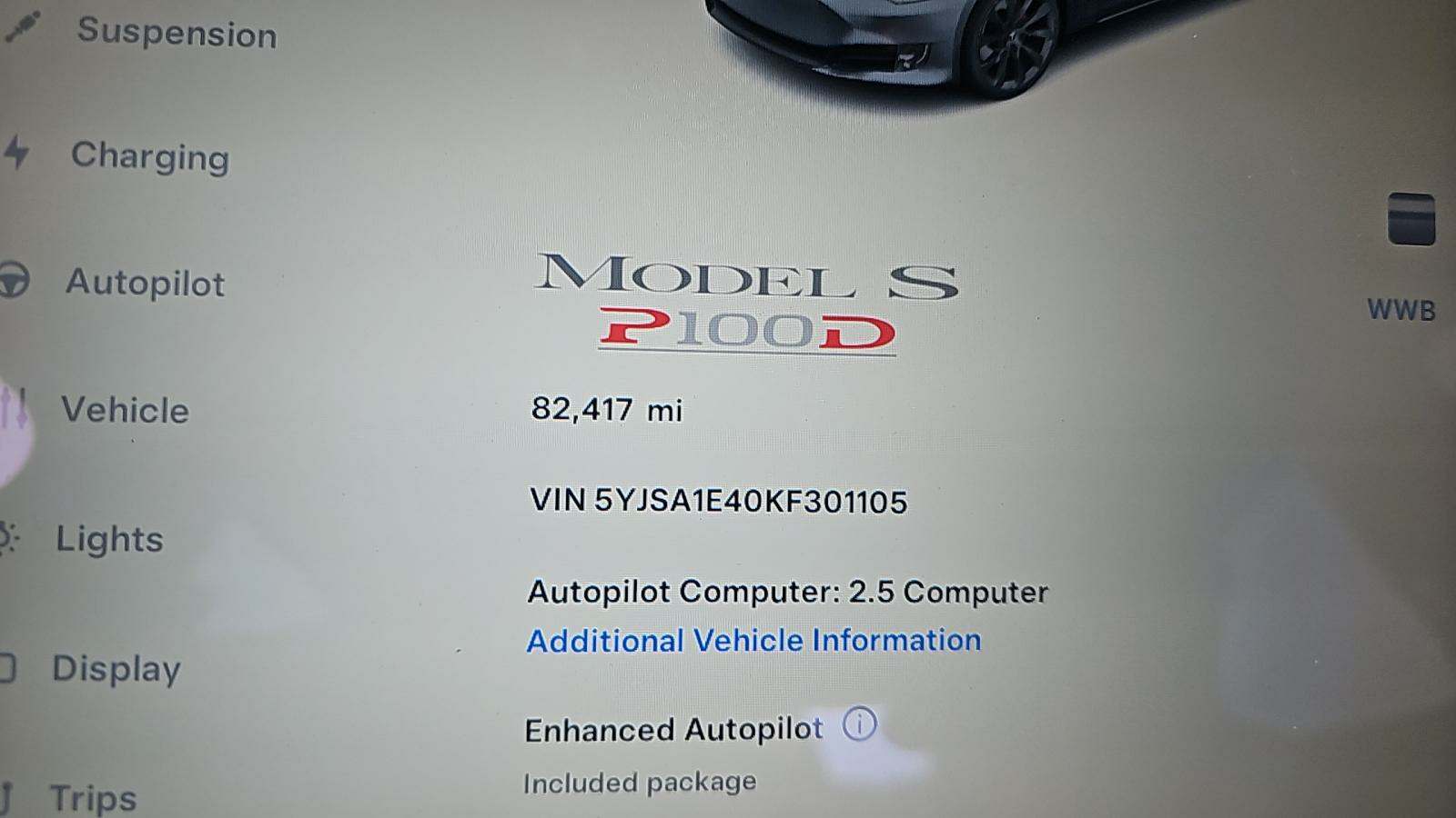 2019 Tesla Model S P100D AWD