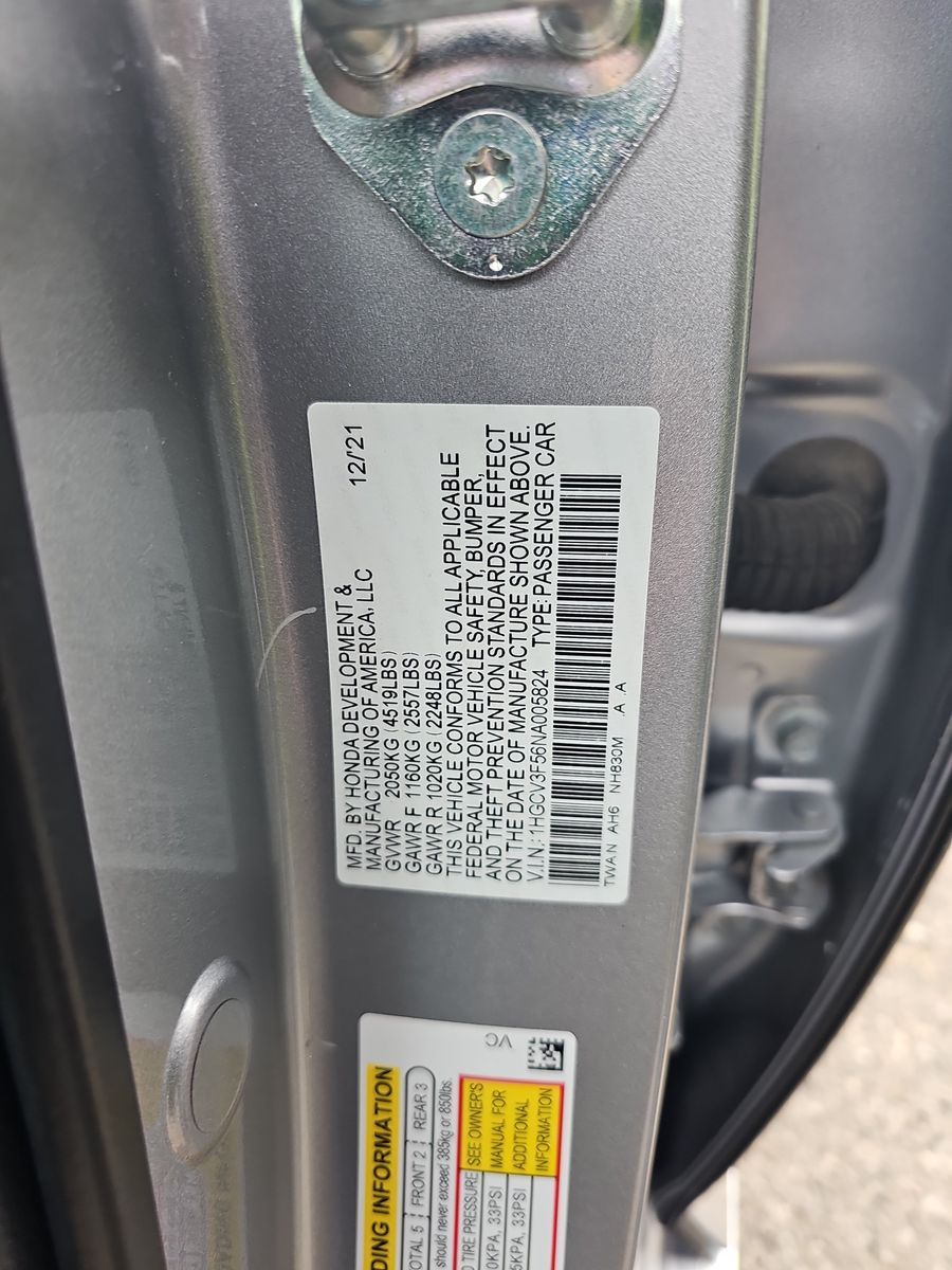 2022 Honda Accord Hybrid EX-L FWD