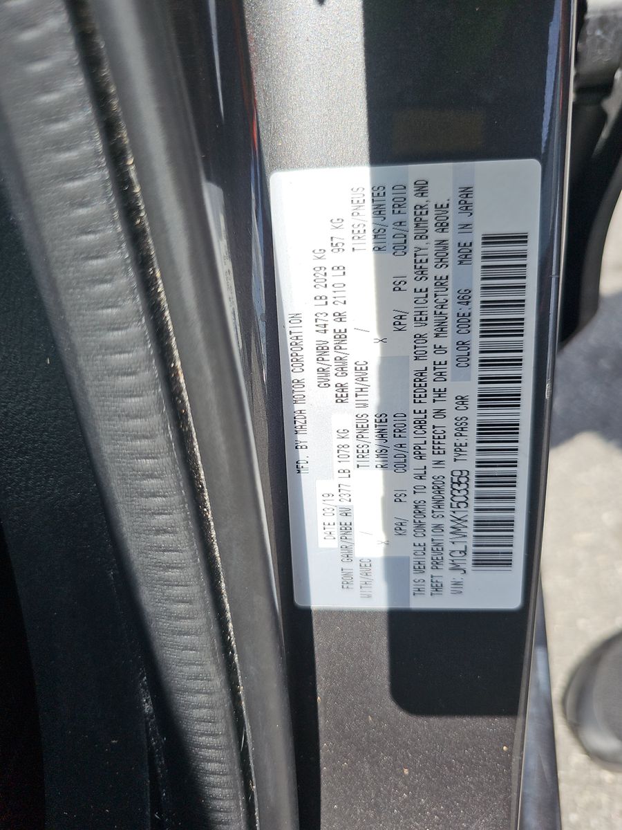 2019 MAZDA MAZDA6 Touring FWD