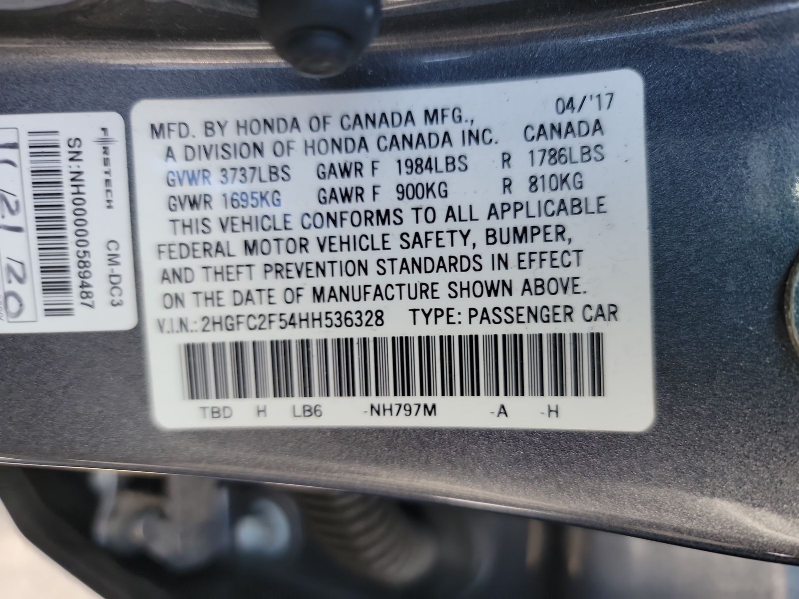 2017 Honda Civic Sedan LX FWD