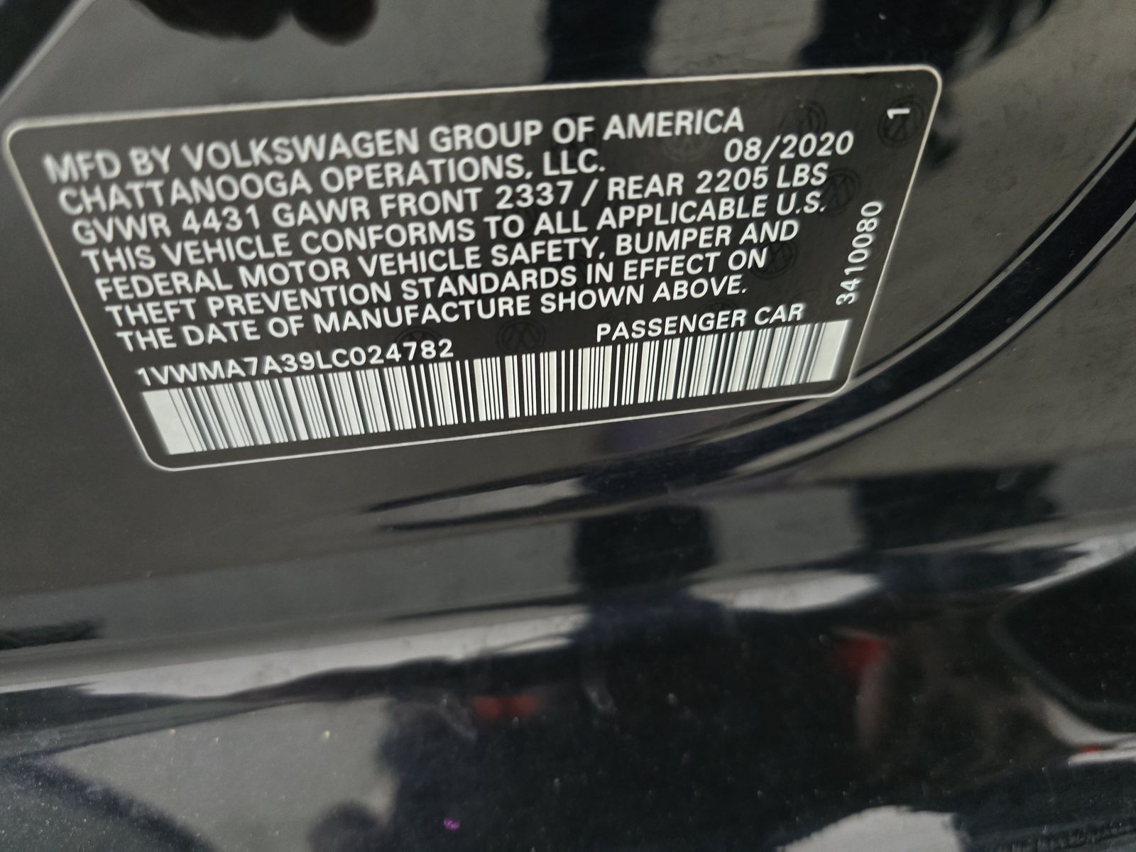 2020 Volkswagen Passat 2.0T R-Line FWD