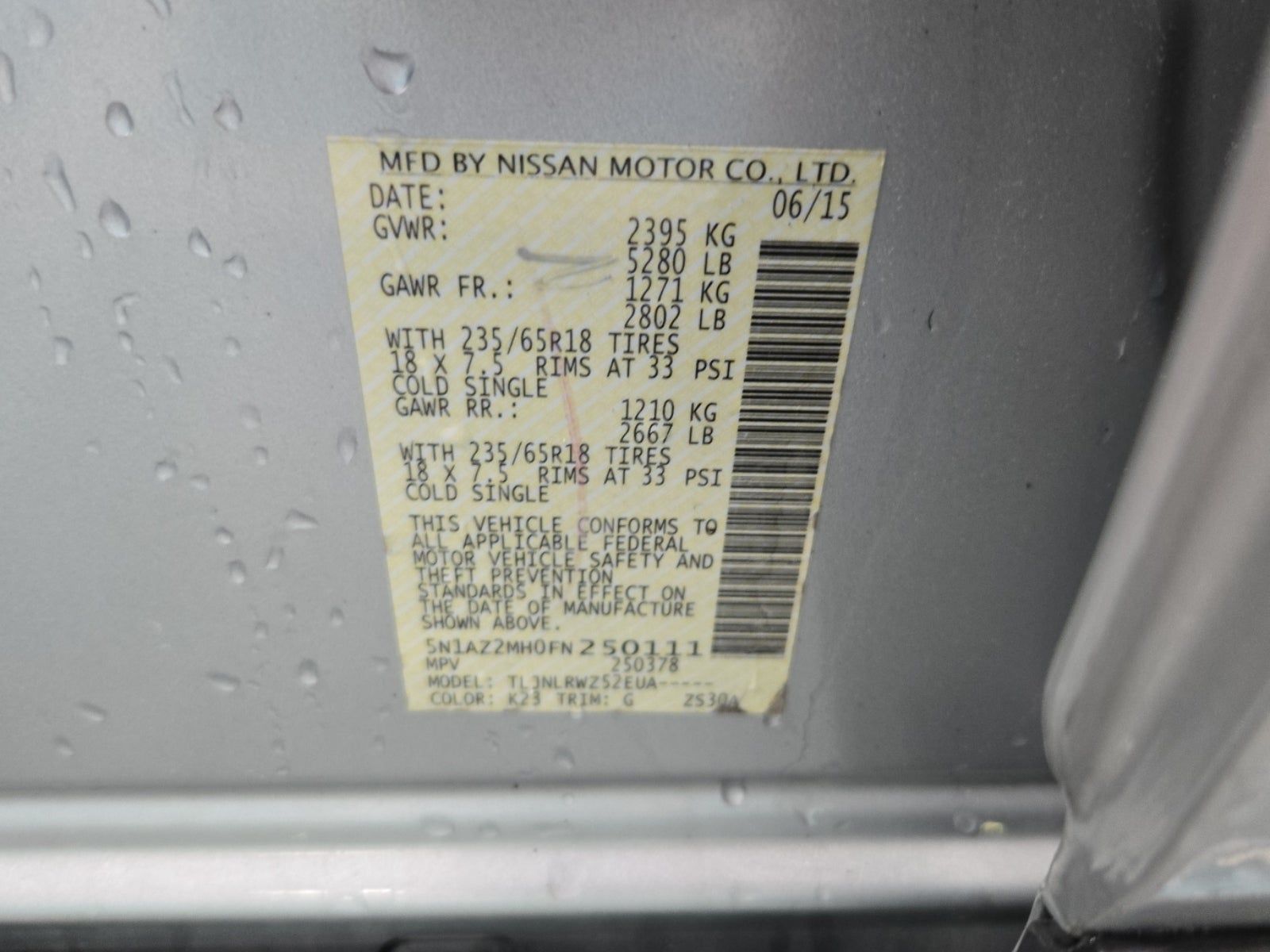 2015 Nissan Murano SL AWD