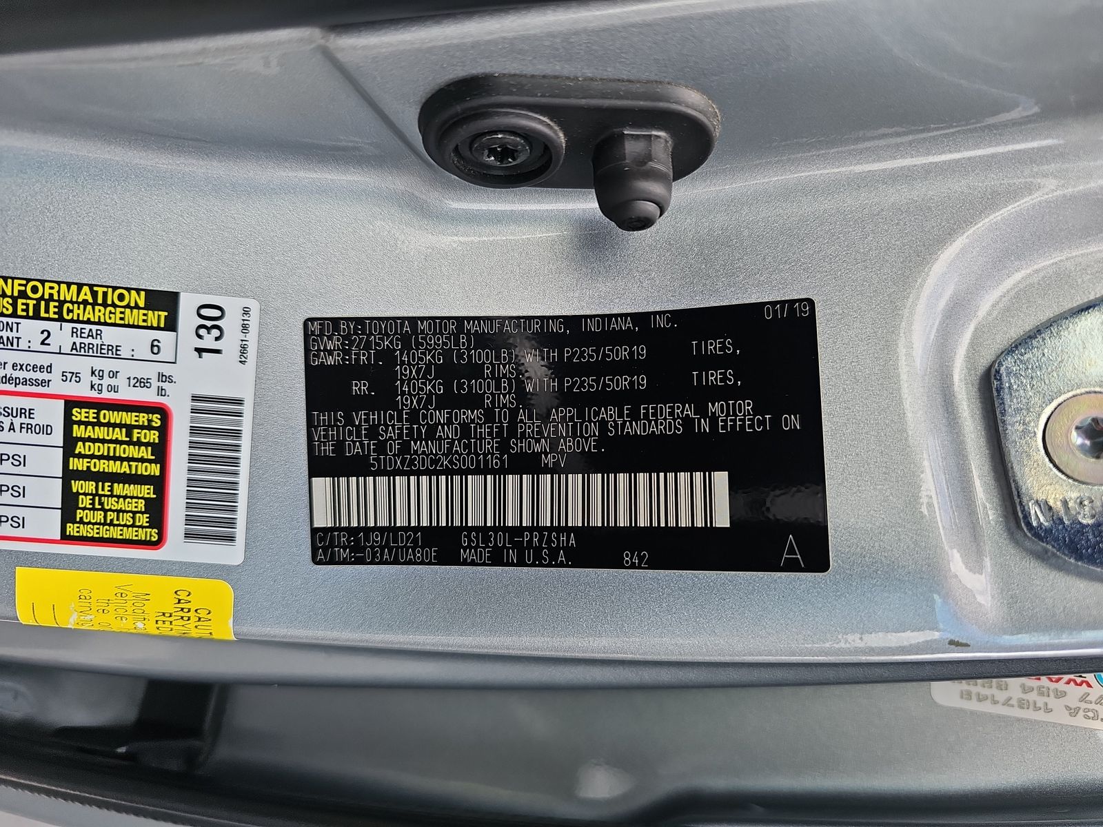 2019 Toyota Sienna SE FWD