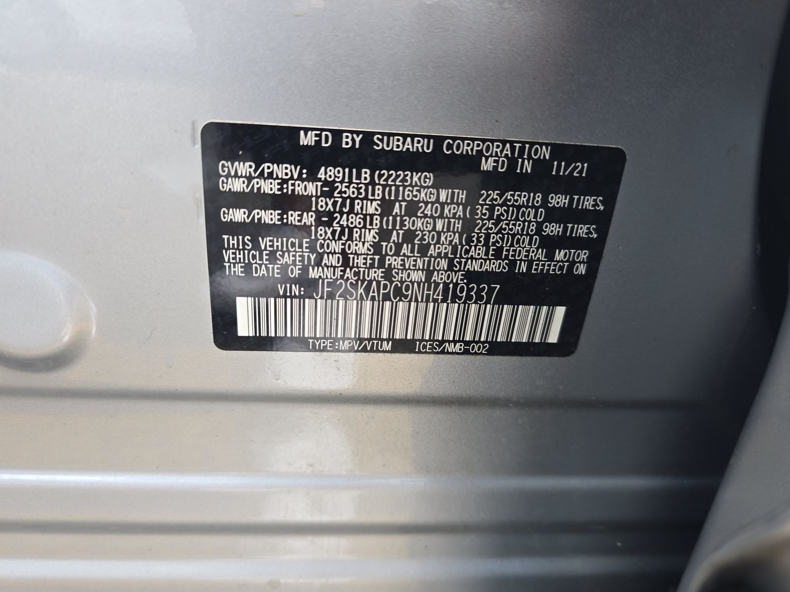 2022 Subaru Forester Limited AWD