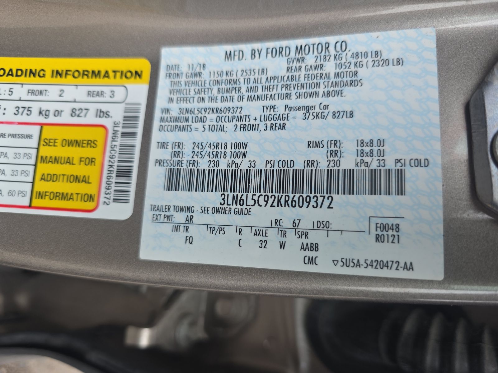 2019 Lincoln MKZ Reserve I FWD