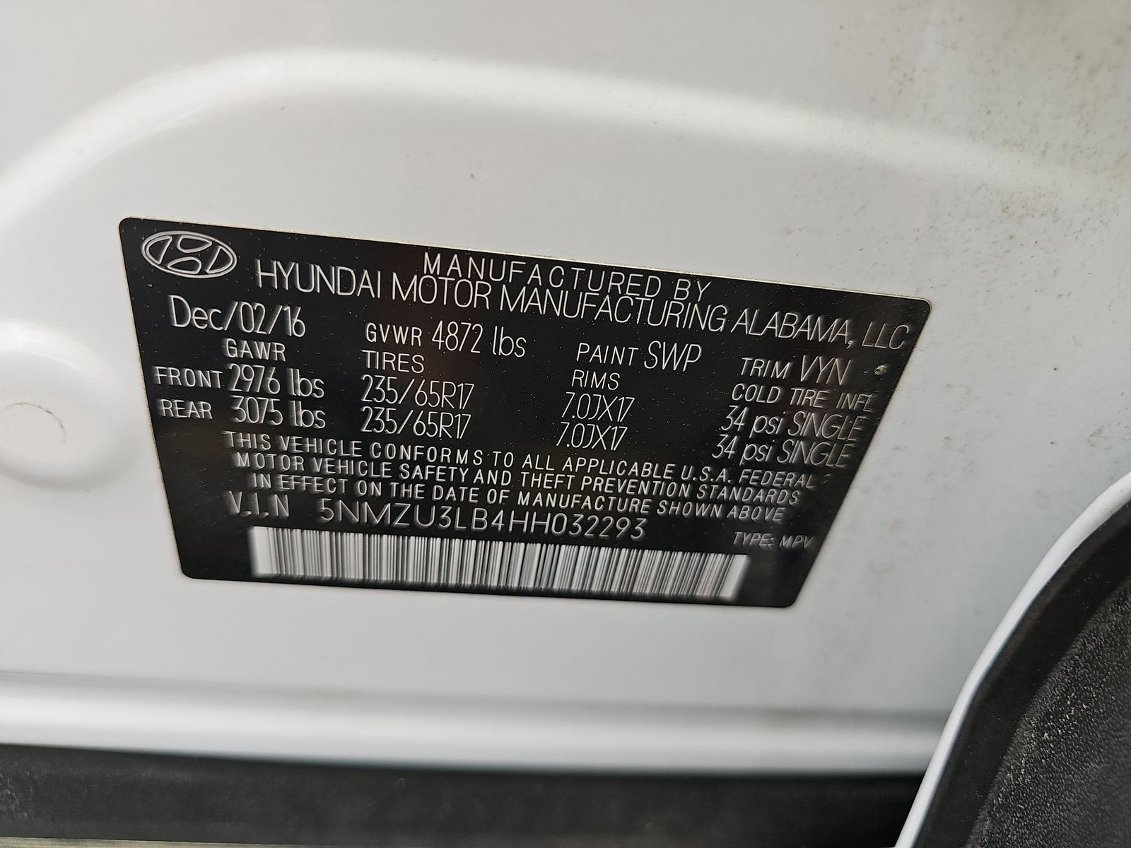 2017 Hyundai Santa Fe Sport Base FWD