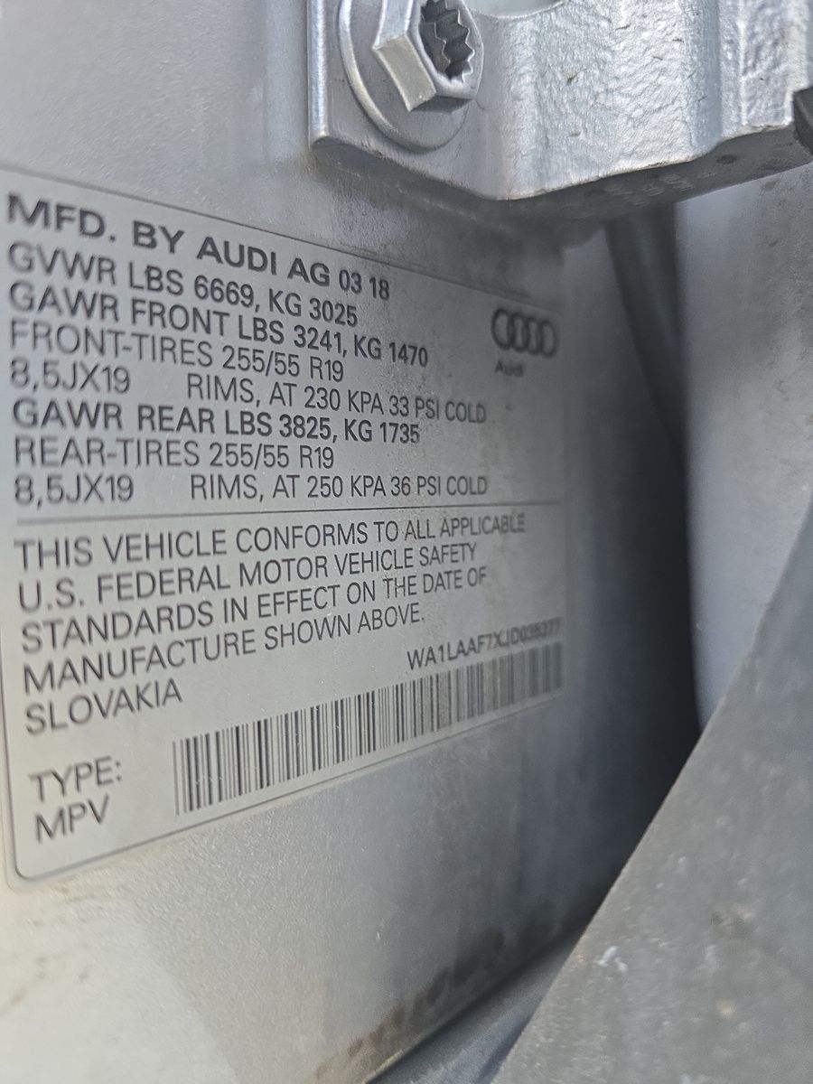 2018 Audi Q7 3.0T Premium Plus AWD