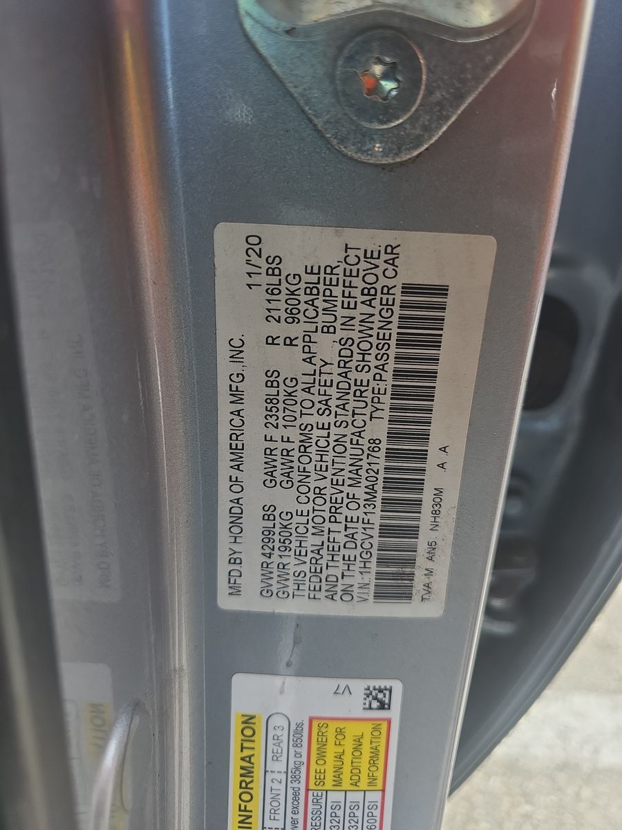 2021 Honda Accord LX FWD