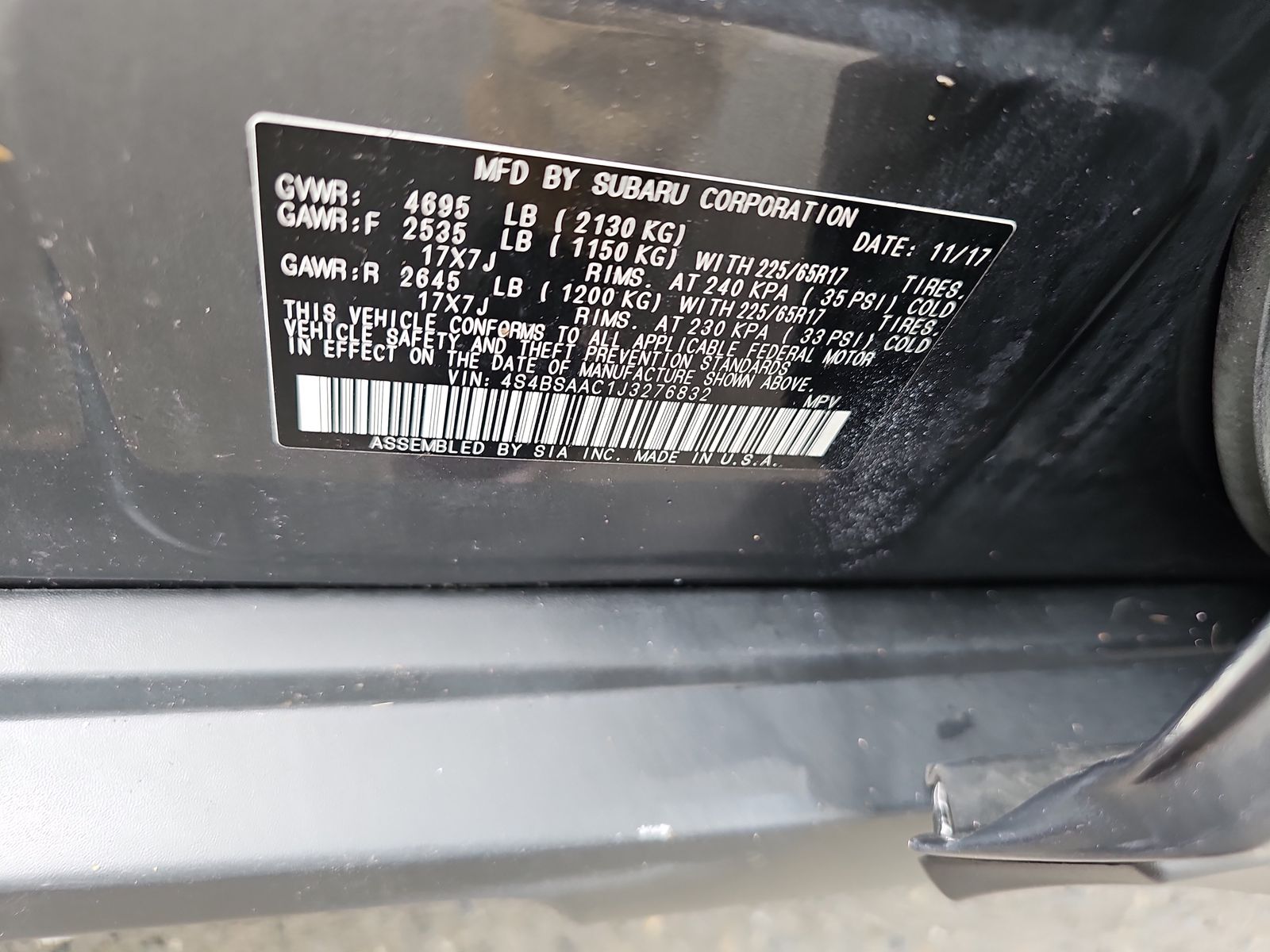 2018 Subaru Outback 2.5i AWD
