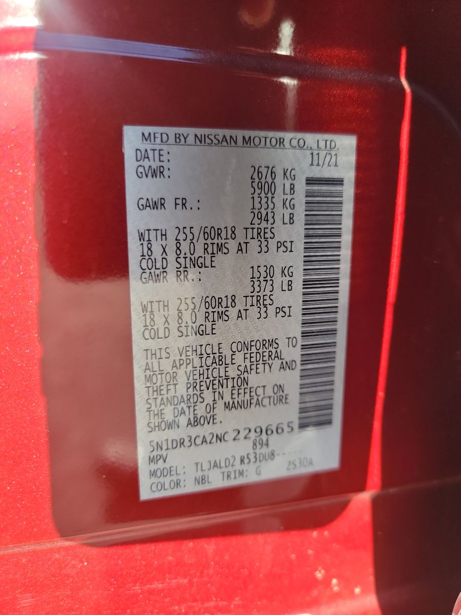 2022 Nissan Pathfinder SL FWD