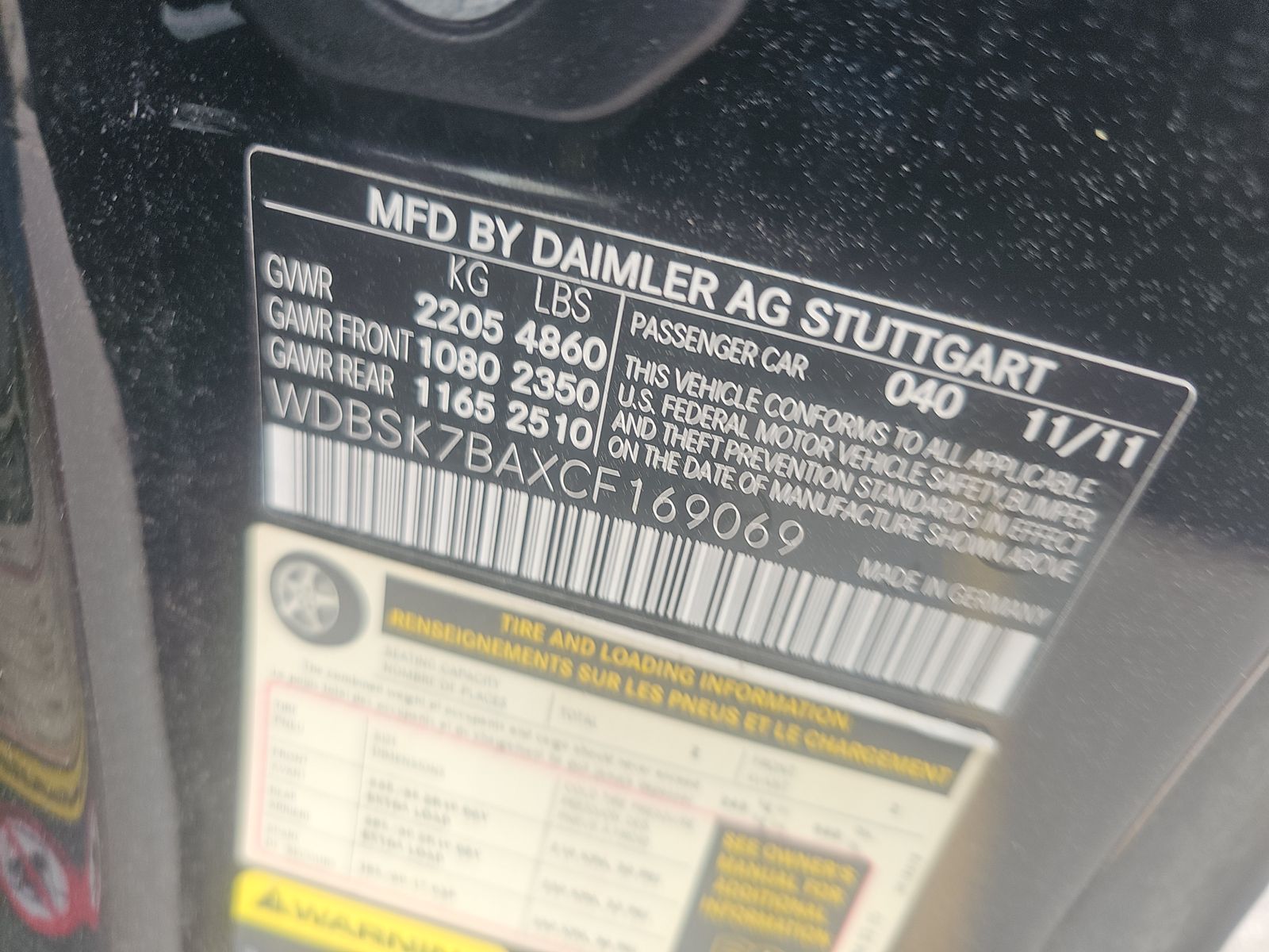 2012 Mercedes-Benz SL-Class SL 550 RWD