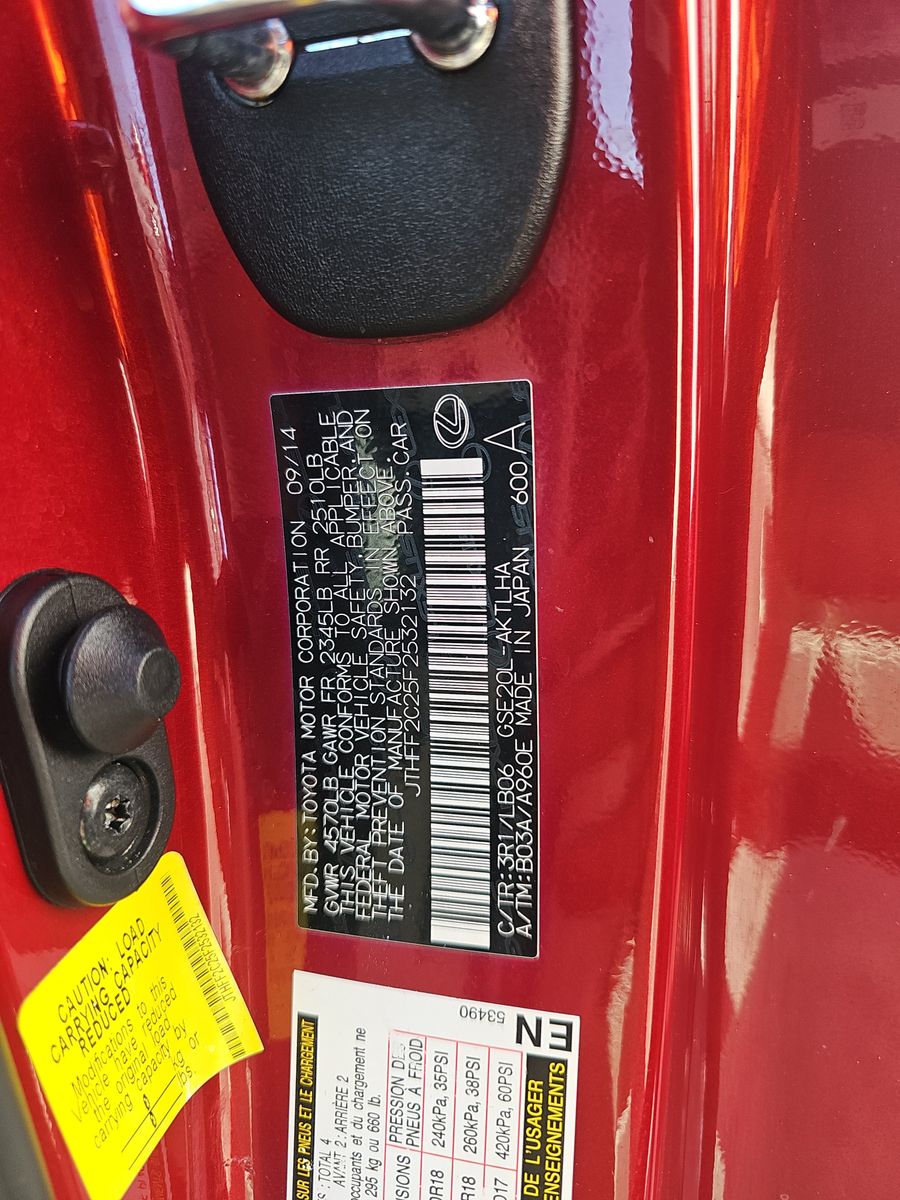 2015 Lexus IS IS 250C RWD