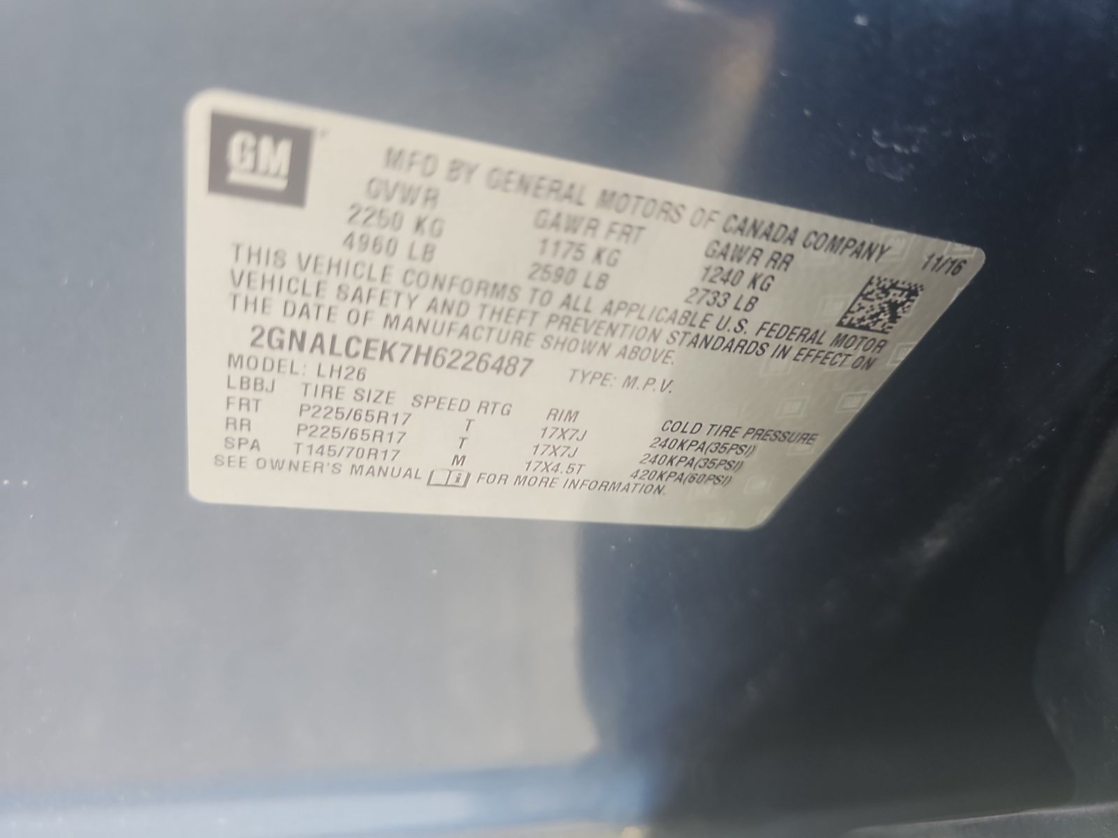 2017 Chevrolet Equinox LT FWD