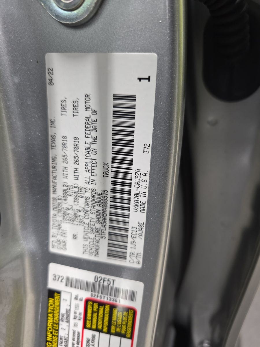 2022 Toyota Tundra SR5 RWD