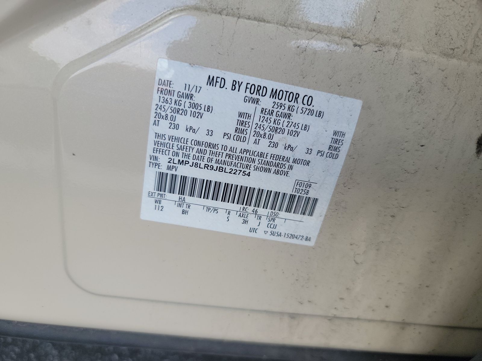 2018 Lincoln MKX Reserve AWD