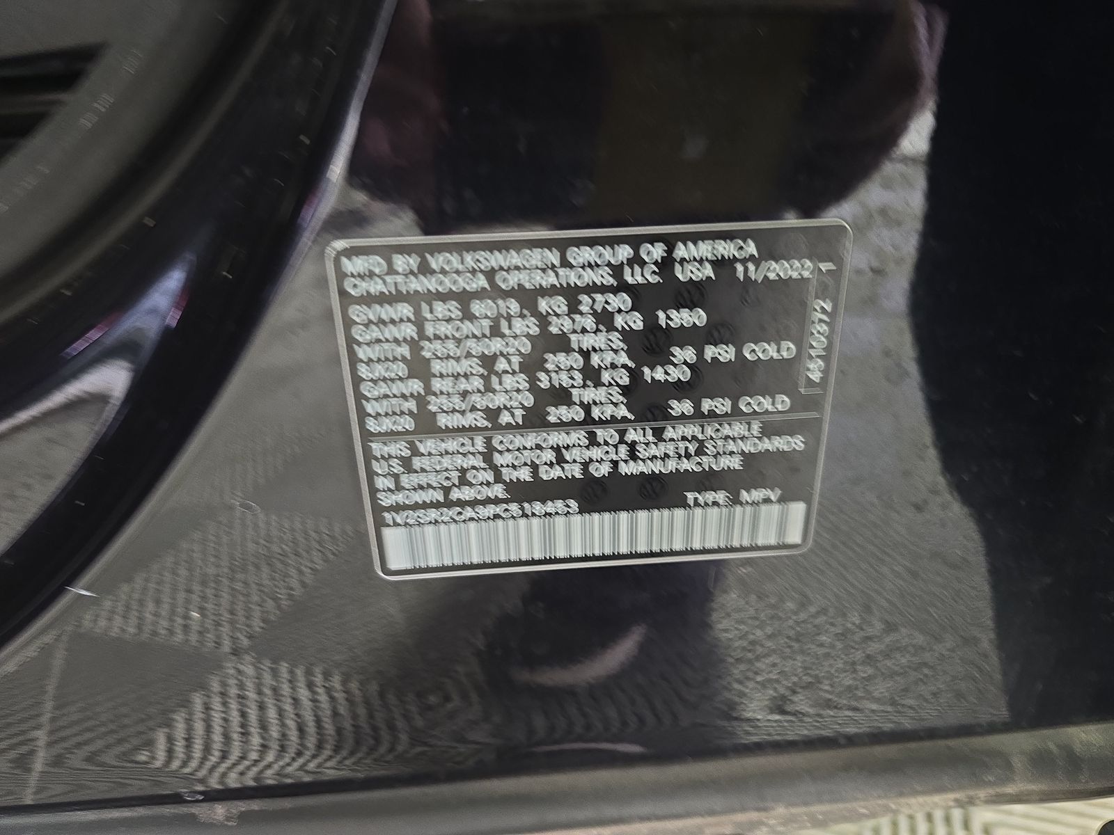 2023 Volkswagen Atlas 3.6L V6 SEL R-Line Black AWD