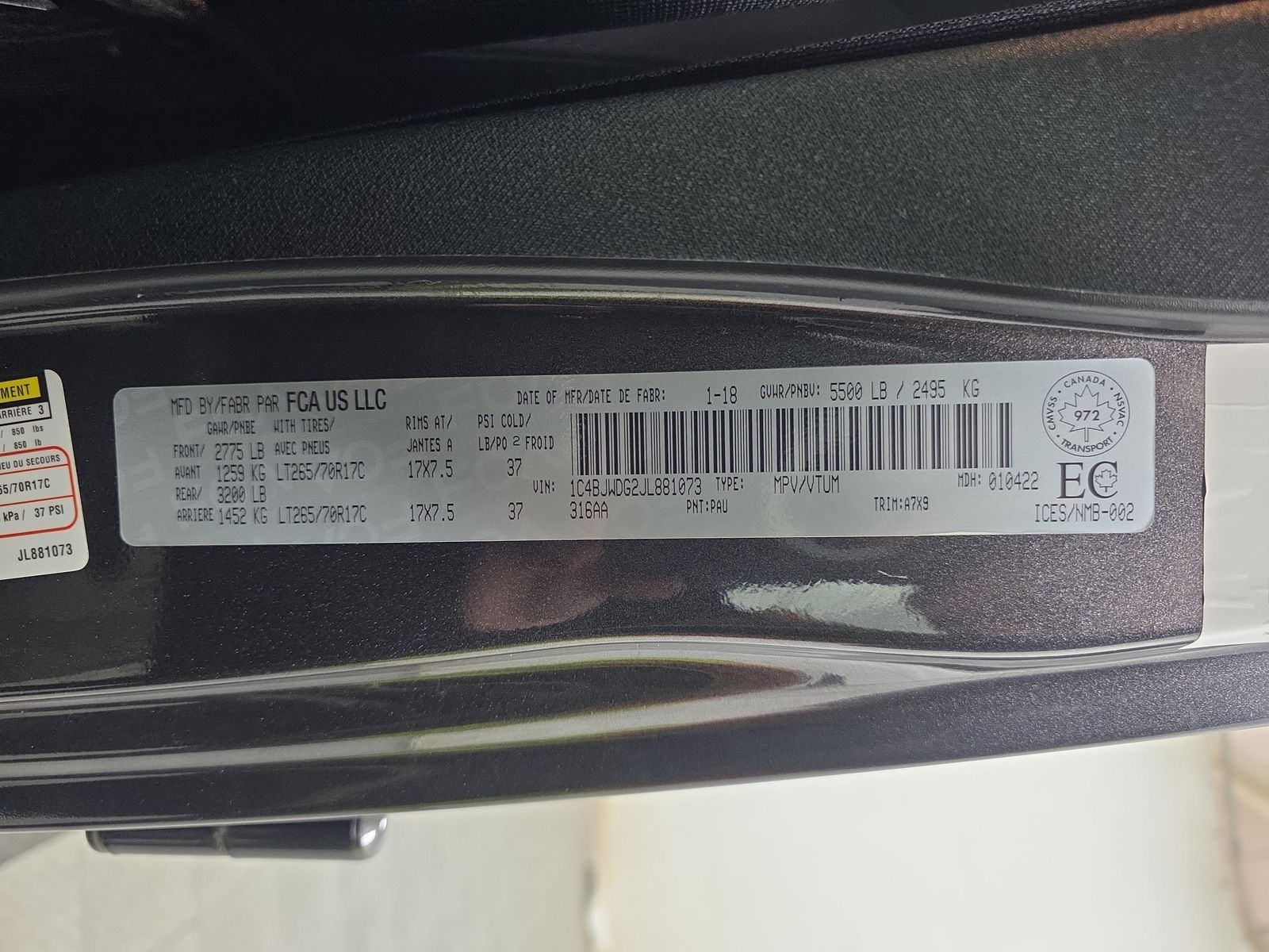 2018 Jeep Wrangler JK Unlimited Sport AWD