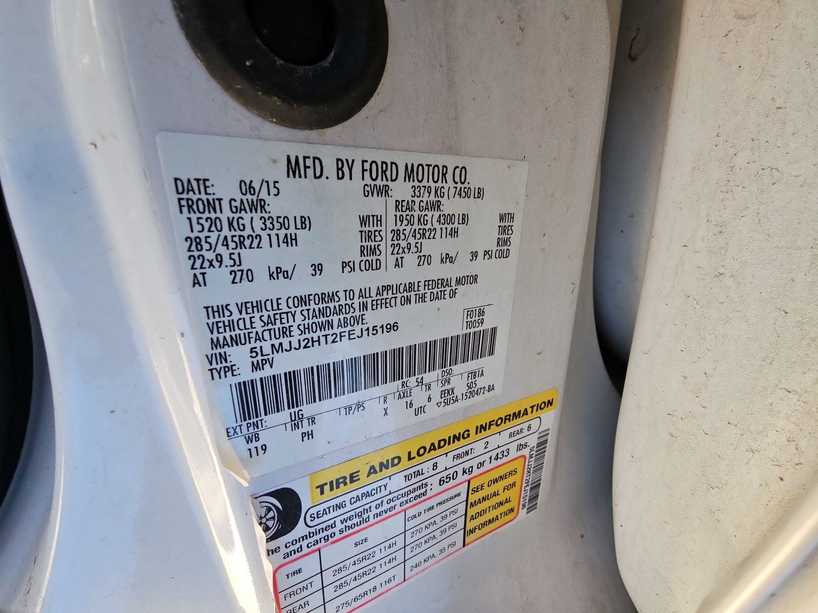 2015 Lincoln Navigator Base RWD