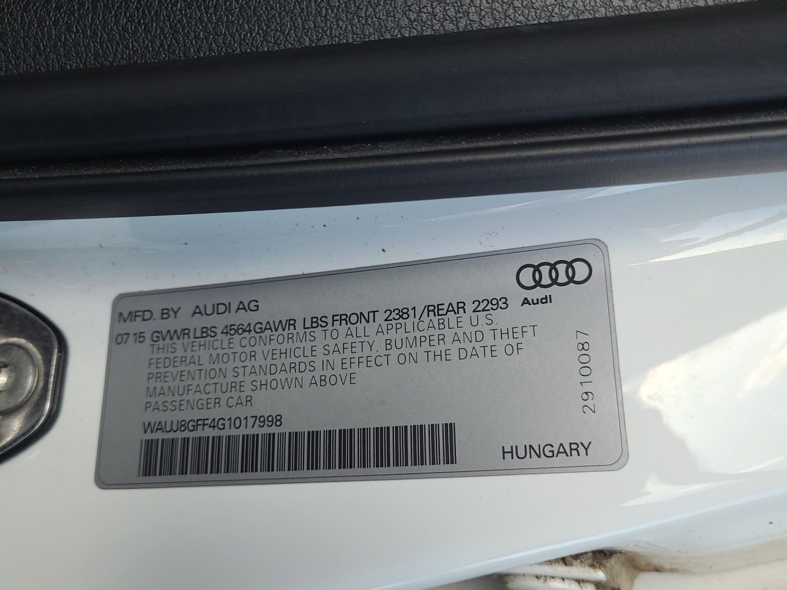 2016 Audi A3 2.0T Premium Plus AWD