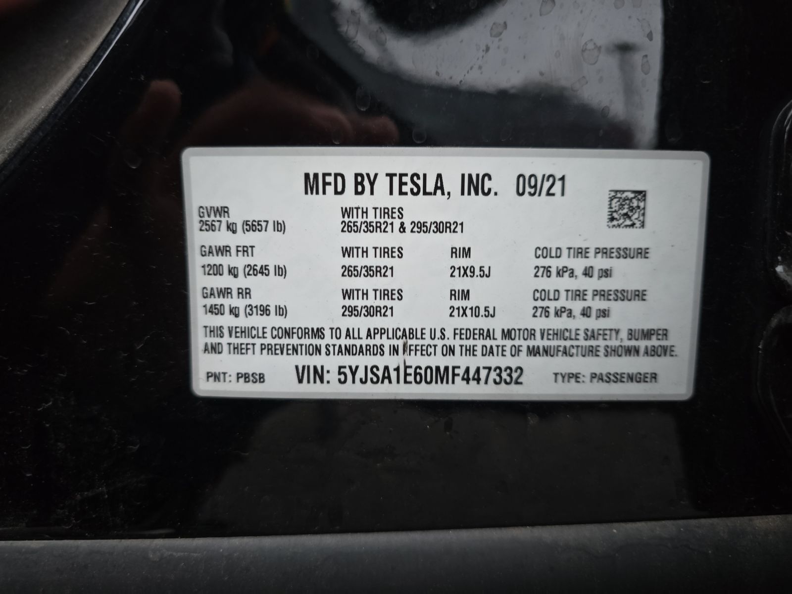 2021 Tesla Model S Plaid AWD