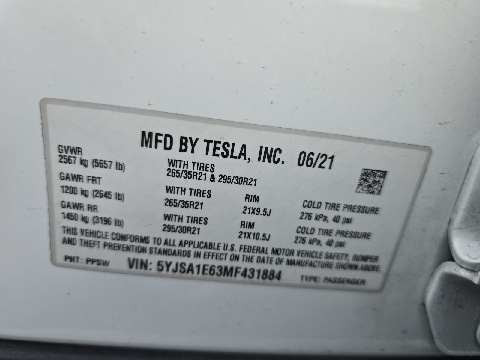 2021 Tesla Model S Plaid AWD