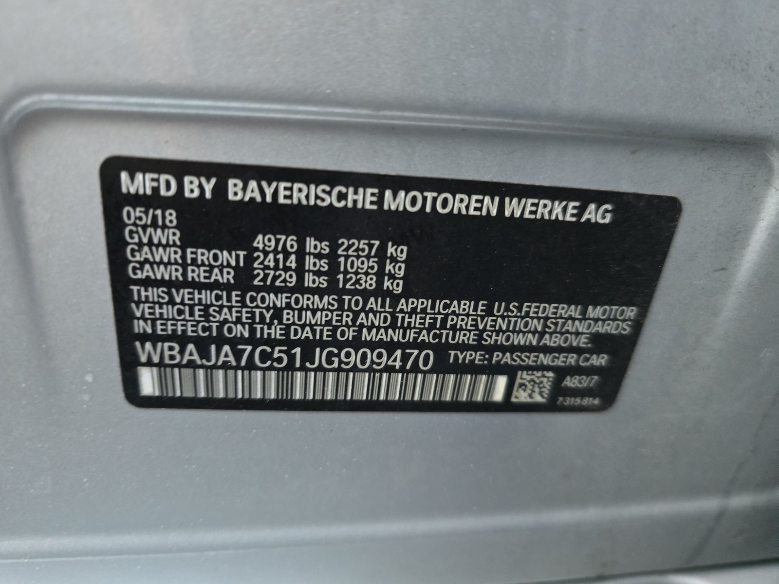 2018 BMW 5 Series 530i xDrive AWD