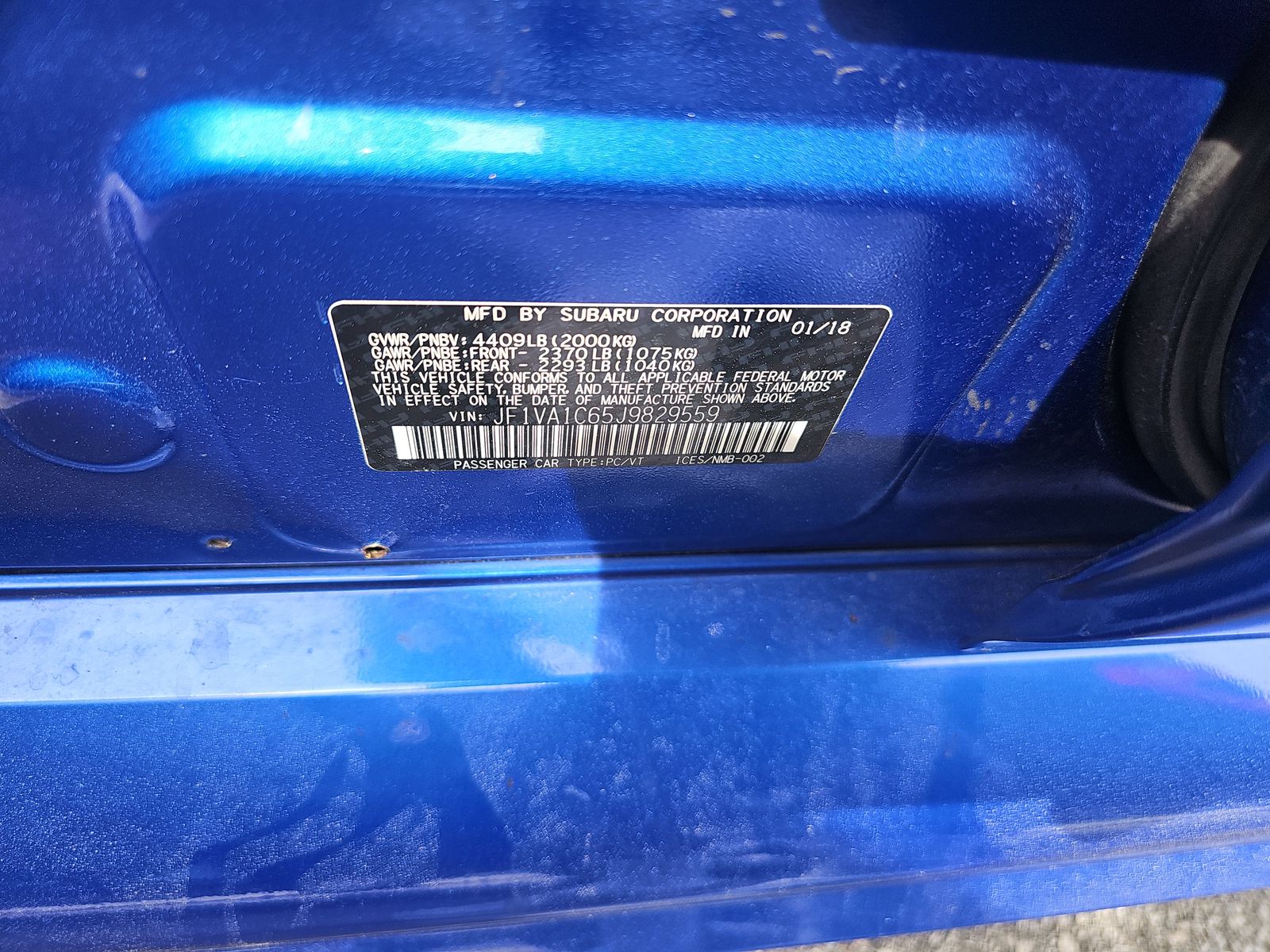 2018 Subaru WRX Premium AWD