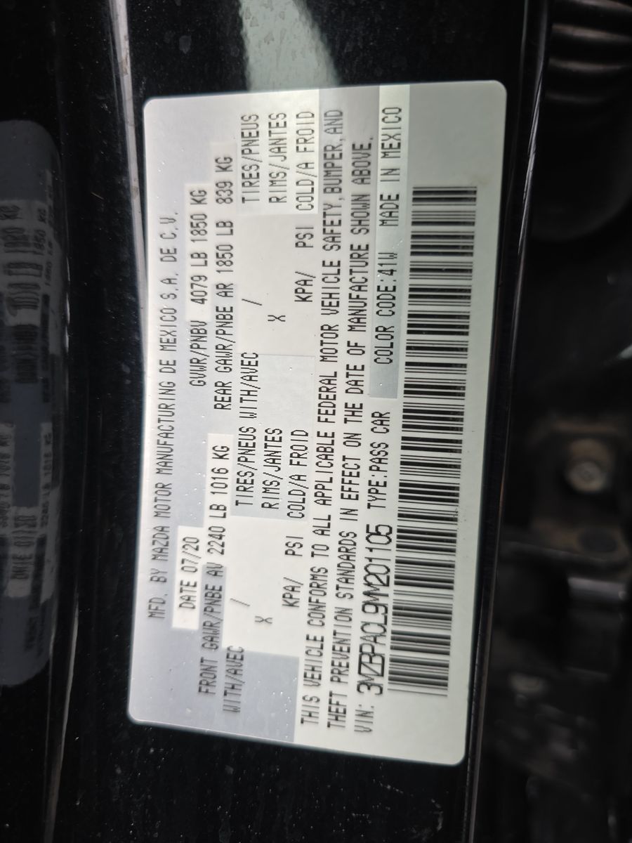 2021 MAZDA MAZDA3 2.5 S FWD