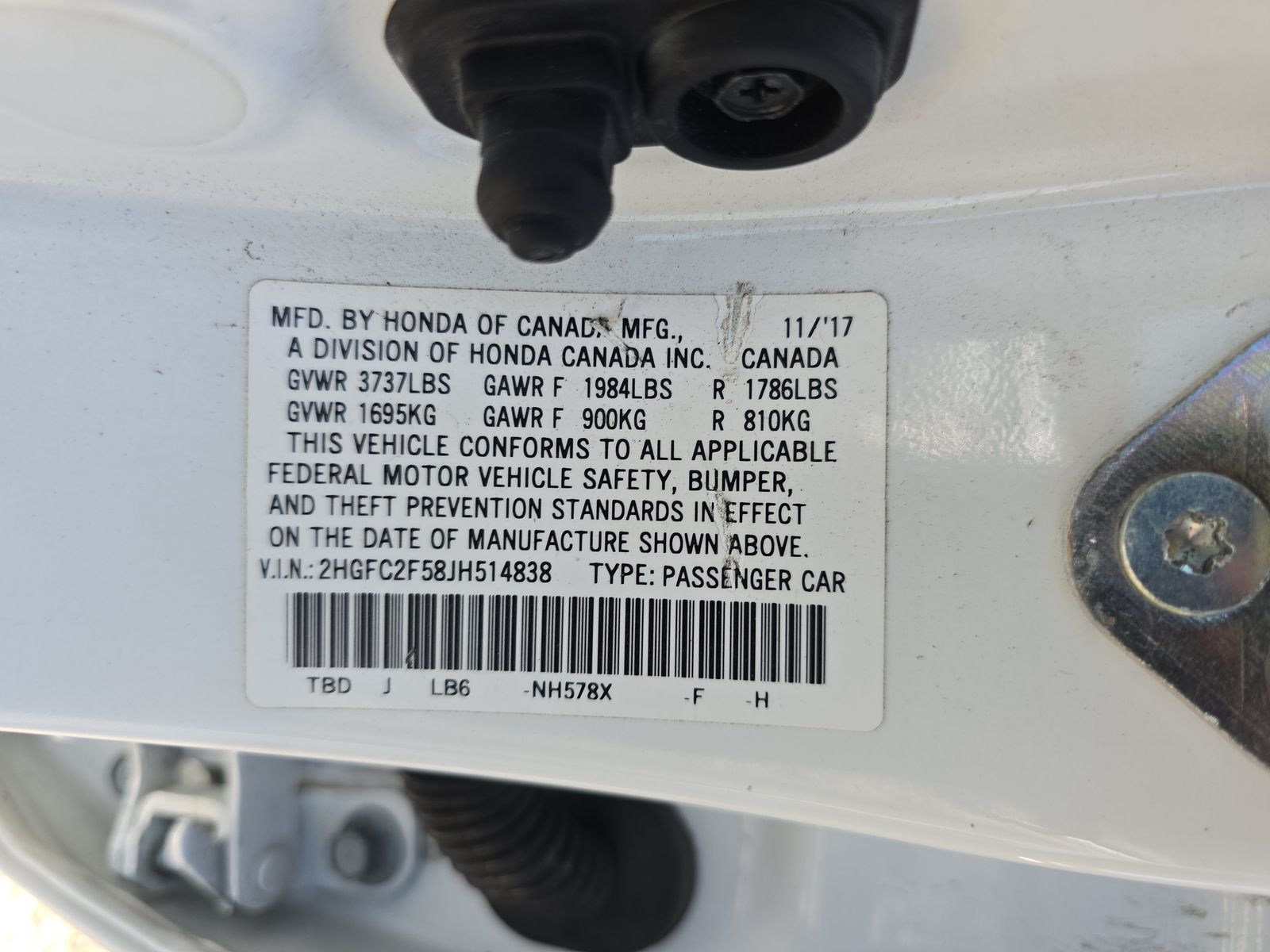 2018 Honda Civic Sedan LX FWD