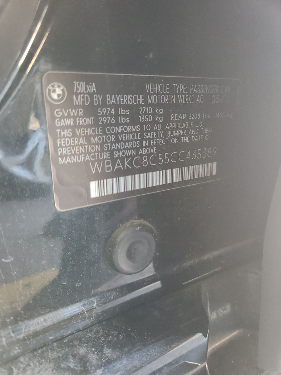 2012 BMW 7 Series 750Li xDrive AWD