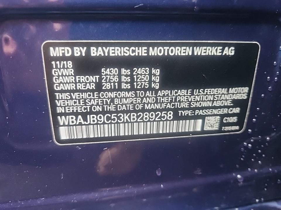 2019 BMW 5 Series M550i xDrive AWD