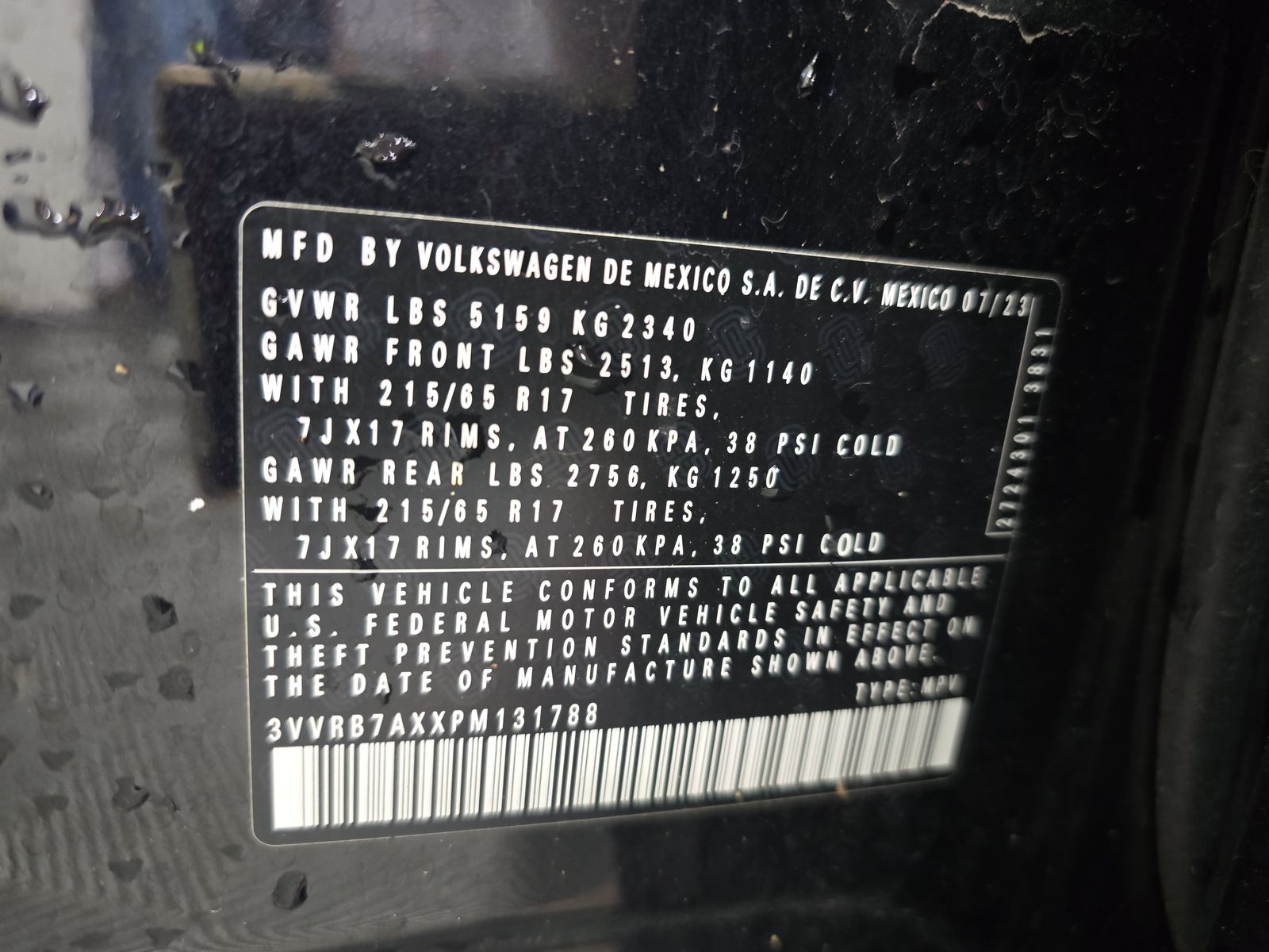 2023 Volkswagen Tiguan 2.0T S FWD