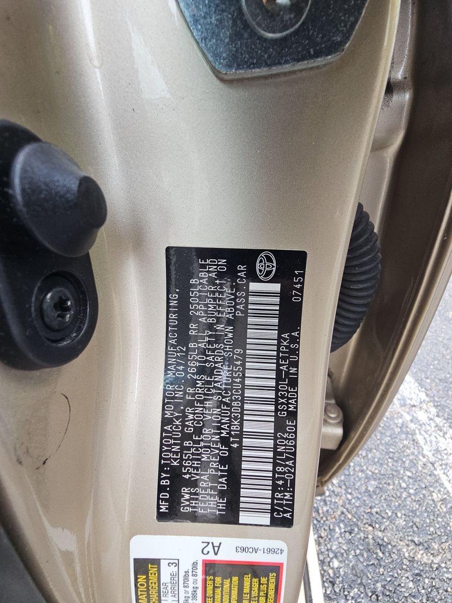 2012 Toyota Avalon Limited FWD