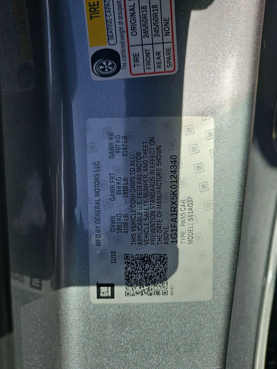 2019 Chevrolet Camaro 1LS RWD