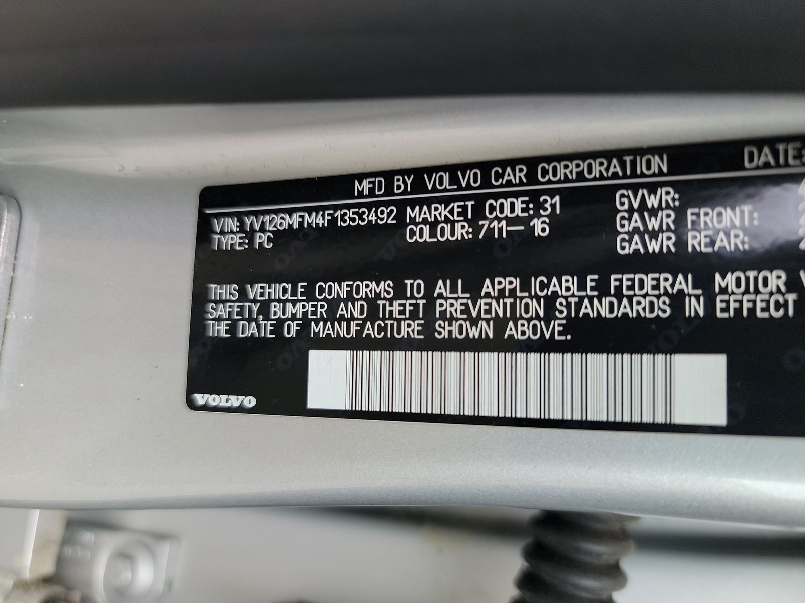 2015 Volvo S60 T5 Platinum FWD