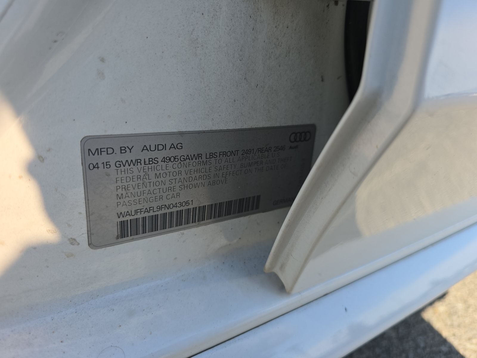 2015 Audi A4 2.0T Premium Plus AWD