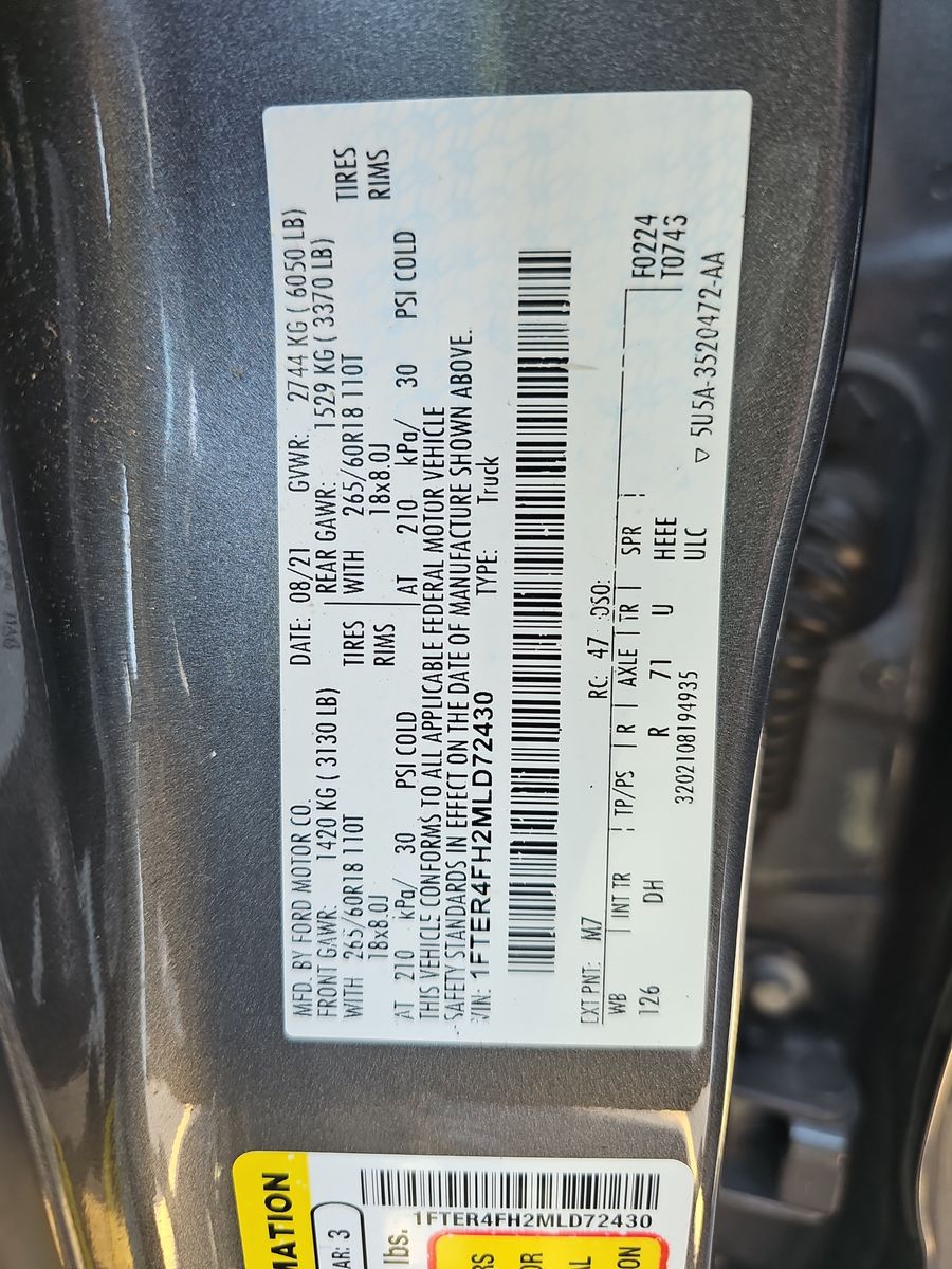 2021 Ford Ranger Lariat AWD