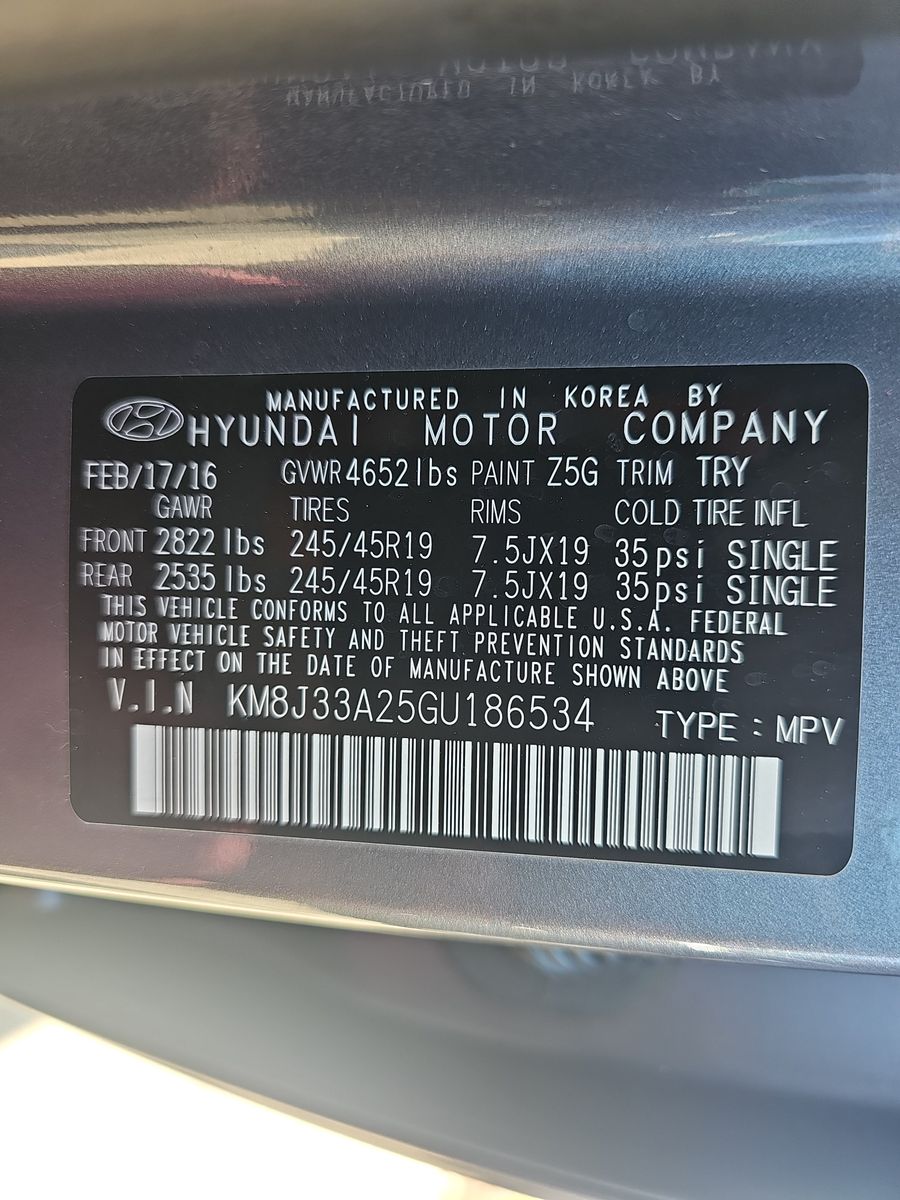 2016 Hyundai Tucson Limited FWD