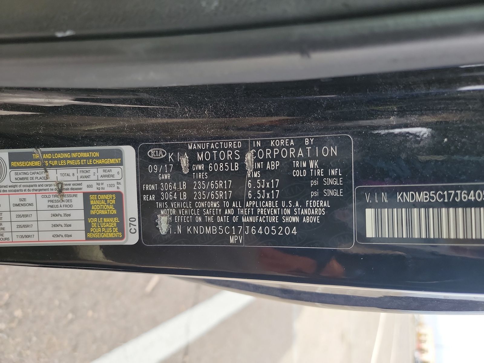 2018 Kia Sedona LX FWD