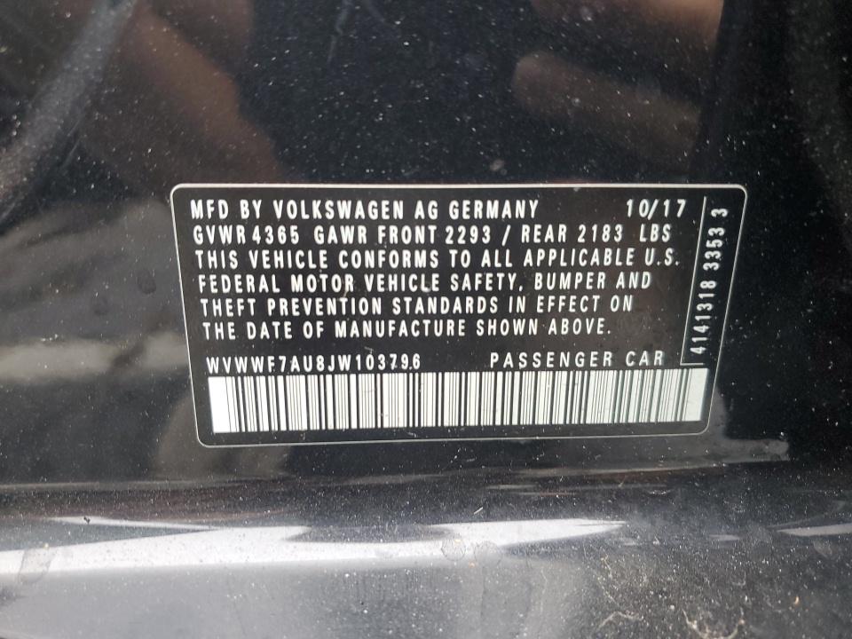 2018 Volkswagen Golf R 2.0T AWD