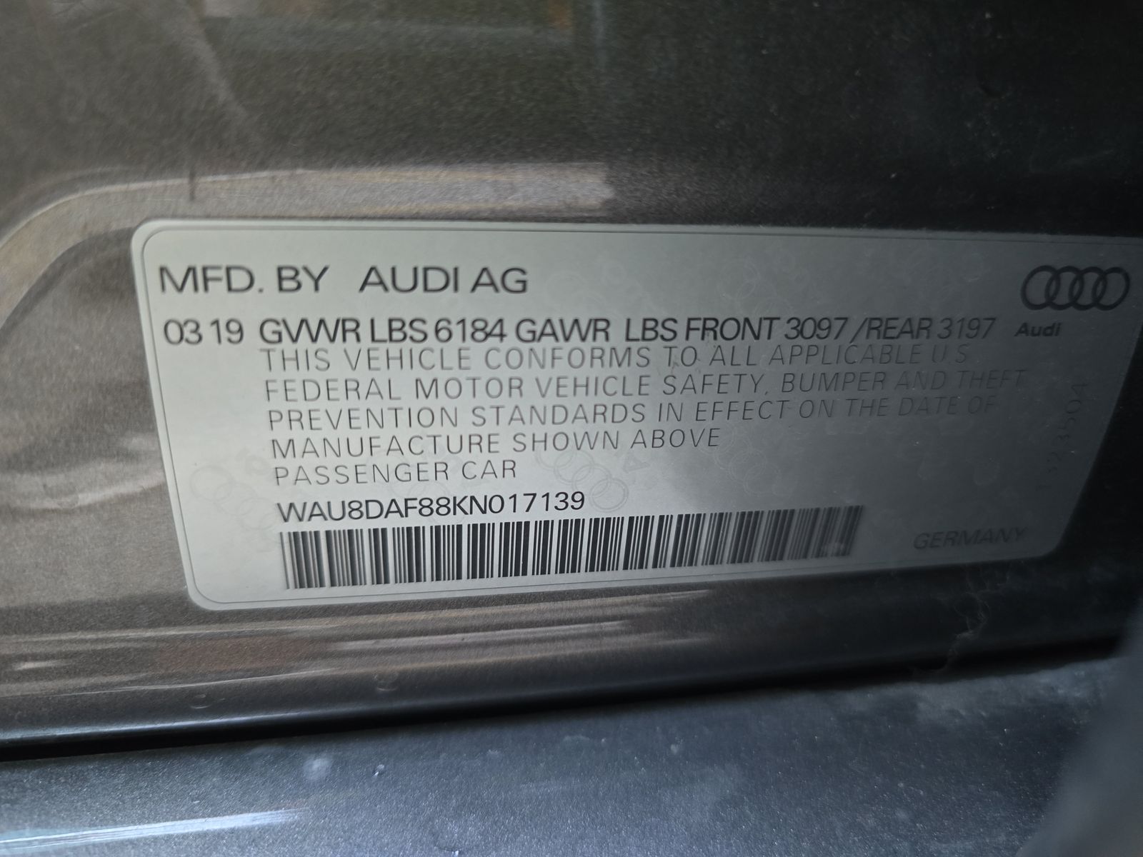 2019 Audi A8 L 3.0T AWD