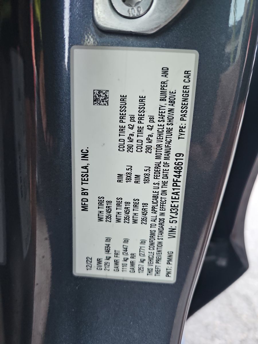 2023 Tesla Model 3 Standard Range RWD