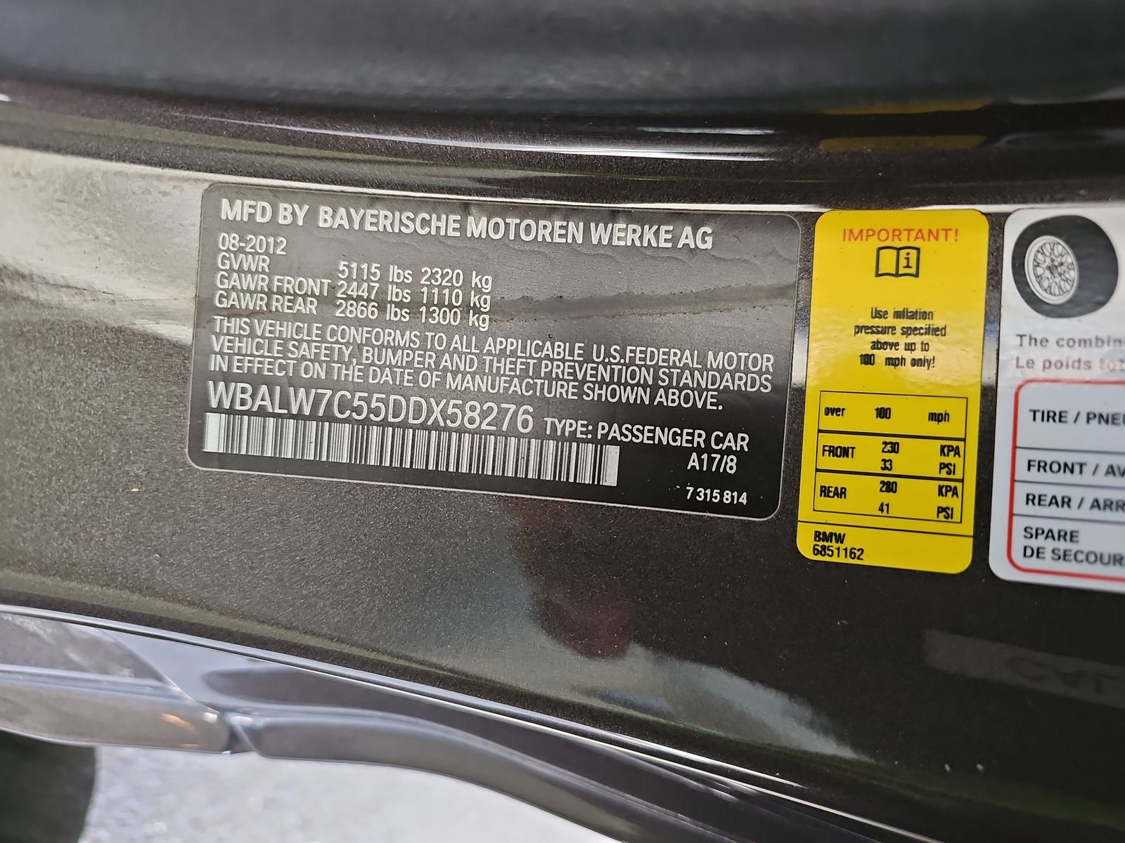 2013 BMW 6 Series 640i RWD