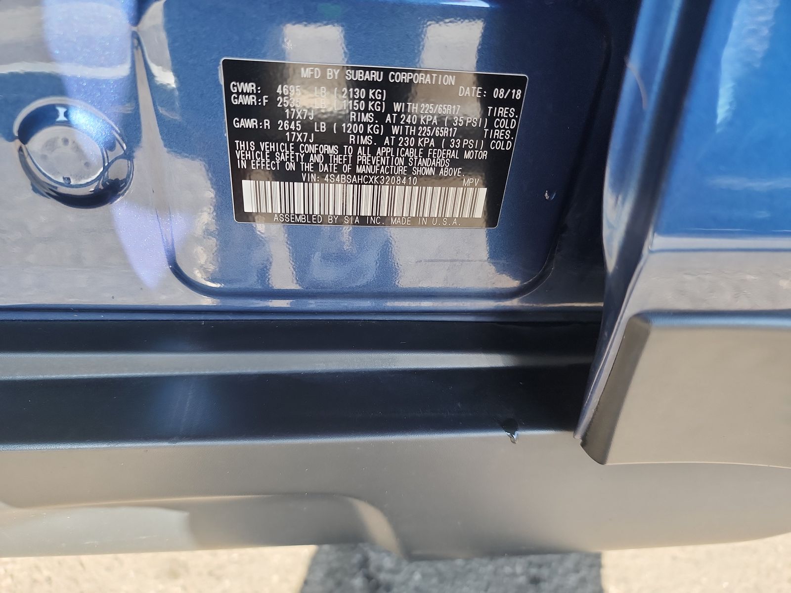 2019 Subaru Outback 2.5i Premium AWD